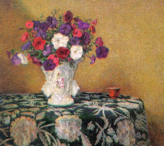 Wilson Irvine Still Life with Petunias oil painting image